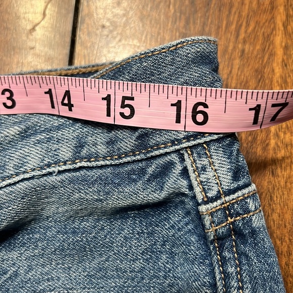 American Eagle 90's Boyfriend Wide Leg Cropped Rough Hem Sz 12S EUC - Picture 8 of 11